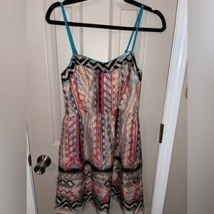 Love, fire southwest pattern sun dress